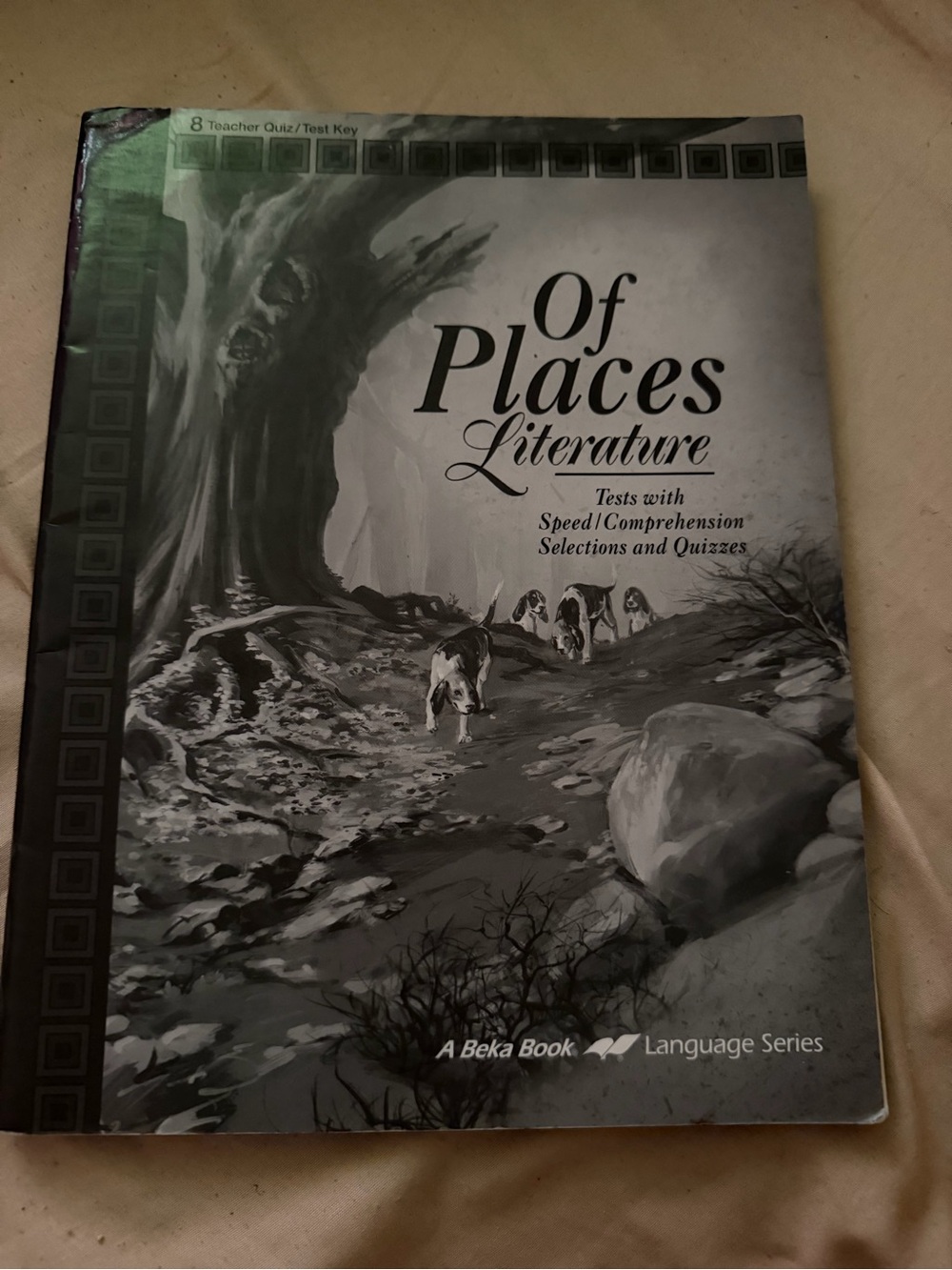 "Of Places" Literature Teacher Quiz/Test Key - Black and Gray